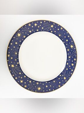 Vitromaster Galaxy 1993 Dinner Plate Celestial Blue Yellow